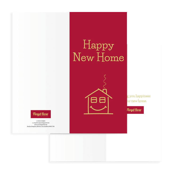 Welcome to your new home greetings cards